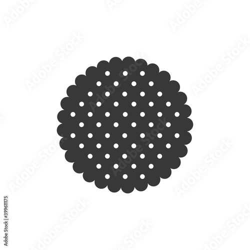 Vector biscuit icon. Food icon modern flat style