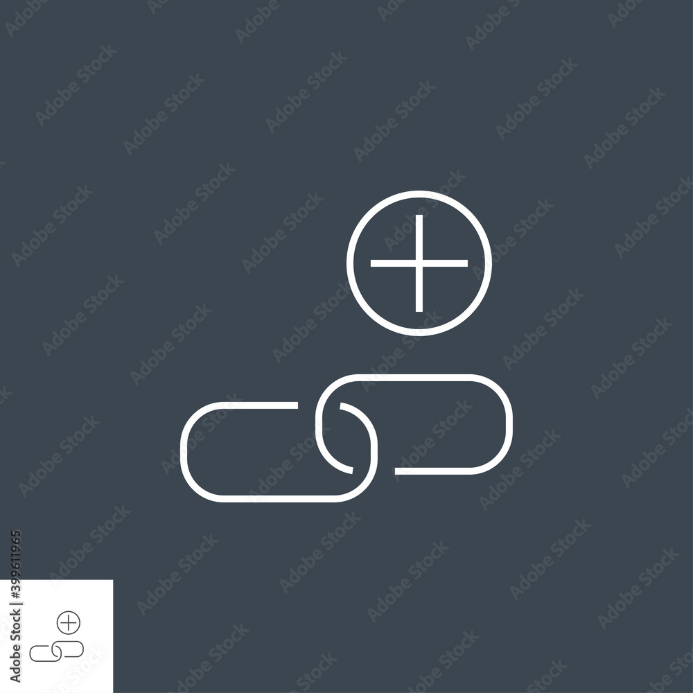 Link Building Related Vector Thin Line Icon. Isolated on Black Background. Editable Stroke. Vector Illustration. Link Building Related Vector Thin Line Icon. Isolated on Black Background. Editable Stroke. Vector Illustration.