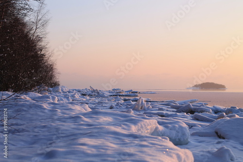 winter landscape with snow