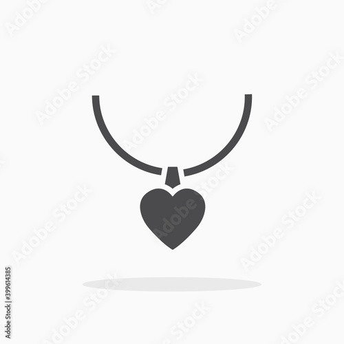 Heart necklace icon.