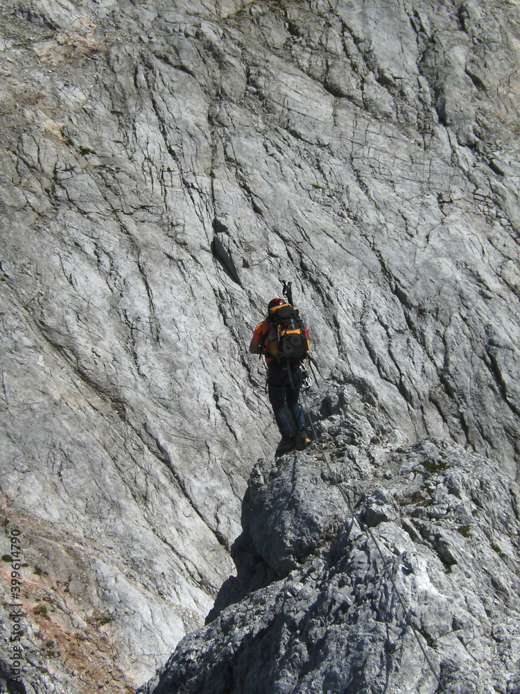 Königsjodler via ferrata in Berchtesgaden Alps, Austria