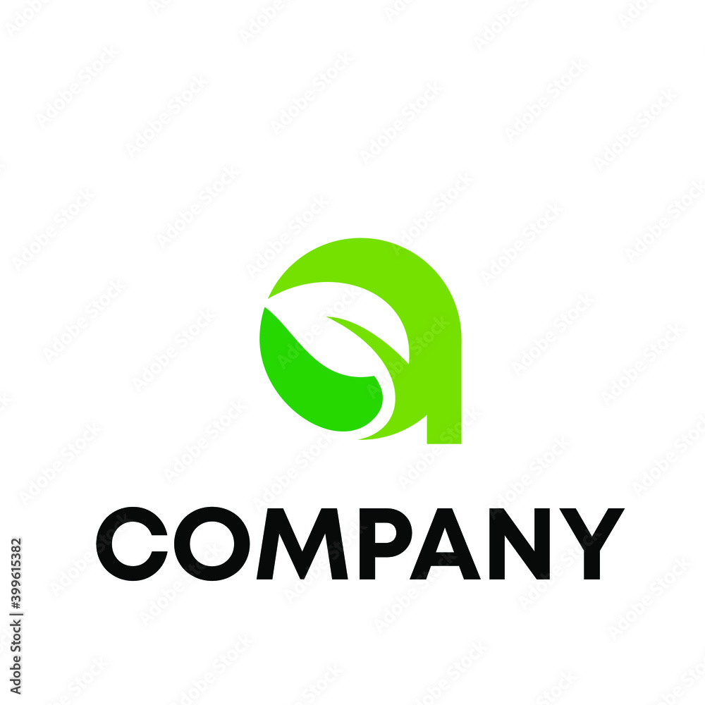 Obraz premium Letter A leaf logo 
