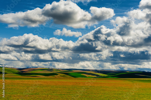 Eastern Oregon Landscape under Cloudy Skies photo