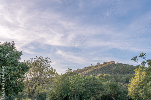 Montision Monastery on top of the mountain. Island of Mallorca, Spain photo