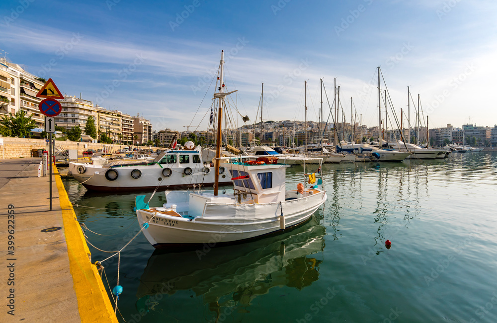 Piraeus Marina view in Greece