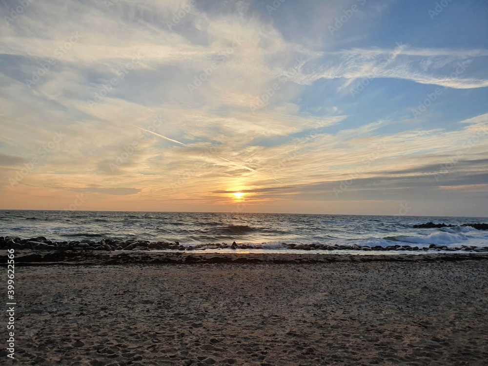 Naklejka premium sunset on the beach