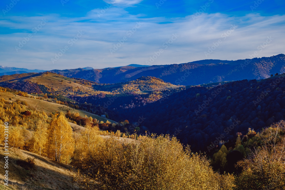 beautiful autumn landscapes in the Romanian mountains