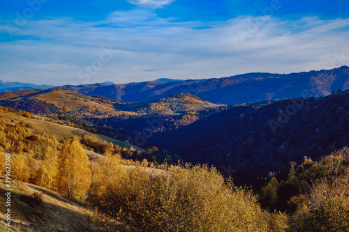 beautiful autumn landscapes in the Romanian mountains