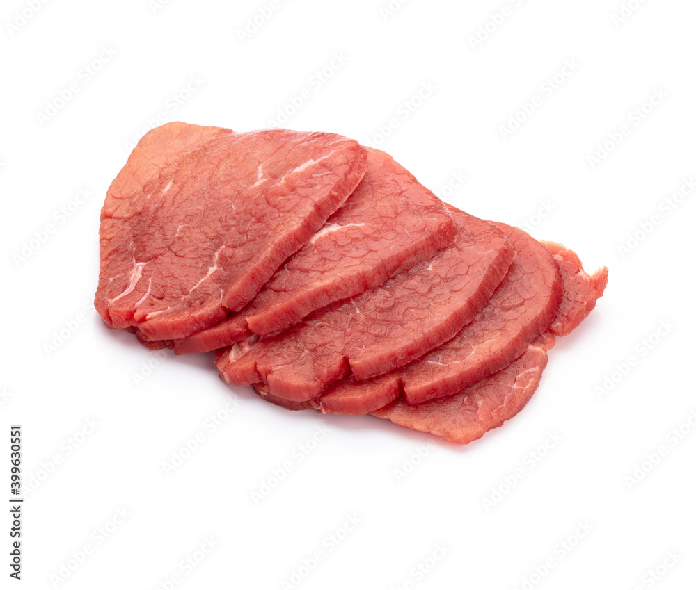 Fresh raw steaks isolated on white background................. Fresh raw steaks isolated on white background.................