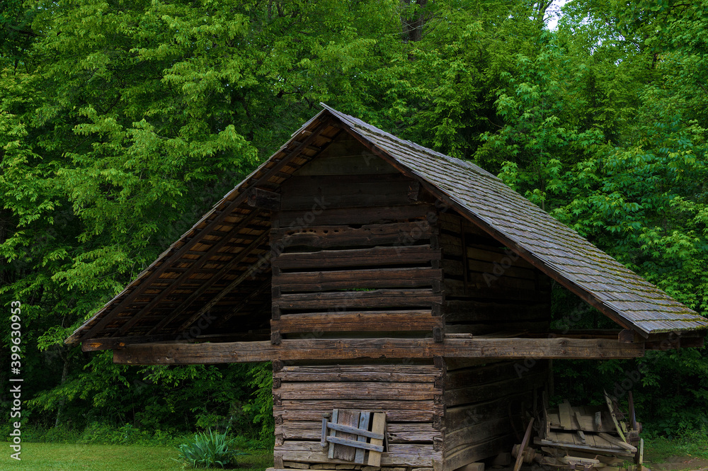 Old Settlers Outbuildings in Cades Cove Valley in The Tenneessee Smoky Mountains Old Settlers Outbuildings in Cades Cove Valley in The Tenneessee Smoky Mountains