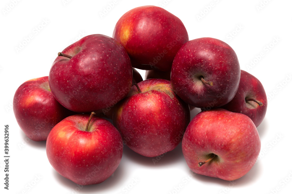 red apples isolated on white background close up red apples isolated on white background close up
