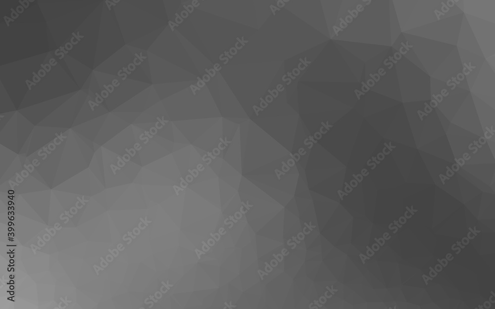 Dark Silver, Gray vector polygonal background.