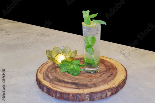 Gin Cocktail with Mint Leaf photo