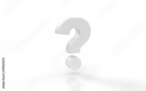 Fototapeta Naklejka Na Ścianę i Meble -  question marks background (3D rendering with a clipping path)