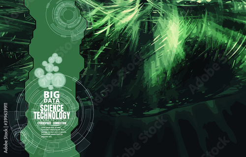 Abstract technology concept background, vector illustration