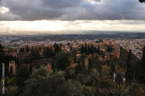 Alhambra Palace, Granada, Andalusia in December 2020