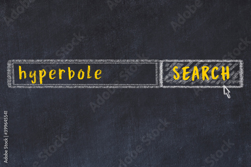 Photos Chalk sketch of browser window with search form and inscription hyperbole