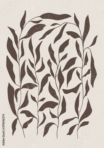 Botanical print boho minimalist printable wall art