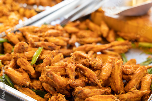 Deep fried chicken wings, Thai street food