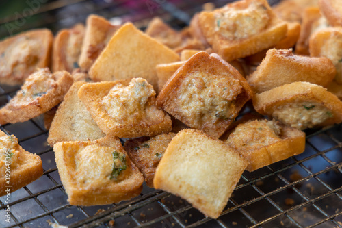 Thai pork toast named Khanom Pang Na Moo