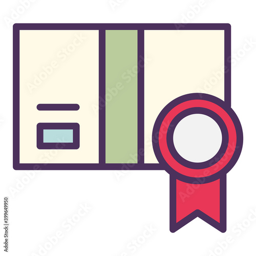 Delivery Package Warranty Flat Icon Isolated On White Background