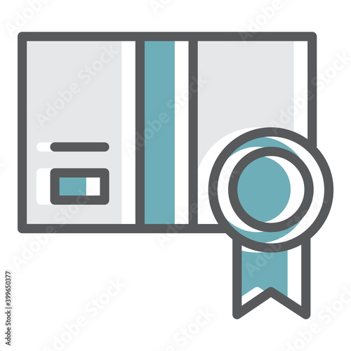 Delivery Package Warranty Flat Icon Isolated On White Background
