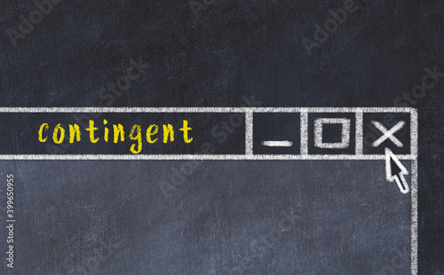 Fotografie Chalk drawig of browser window with inscription contingent