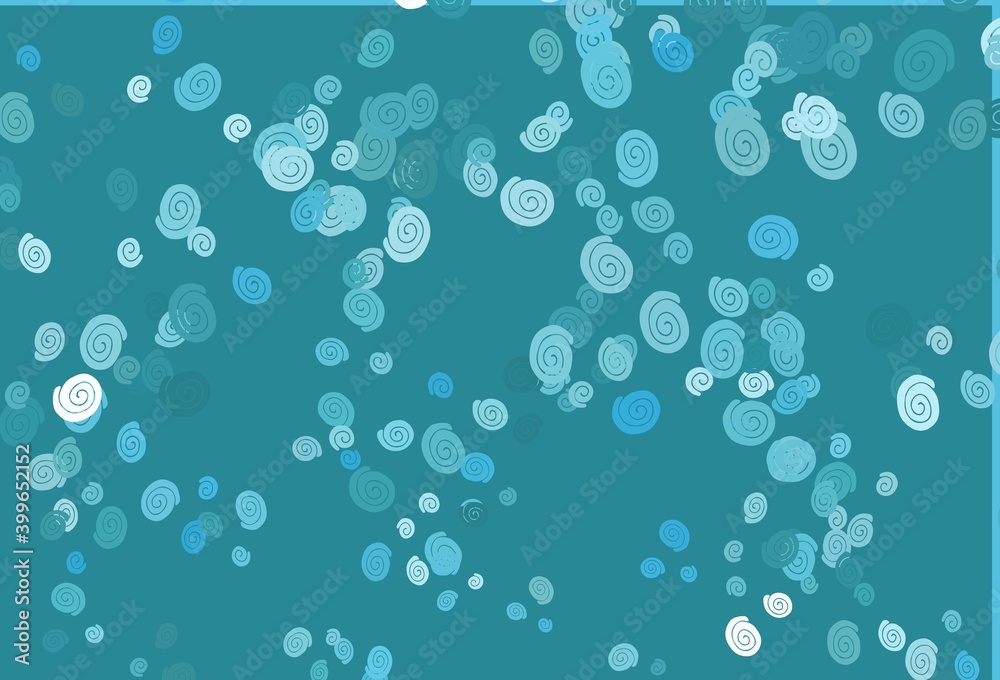 Light BLUE vector pattern with curved circles.