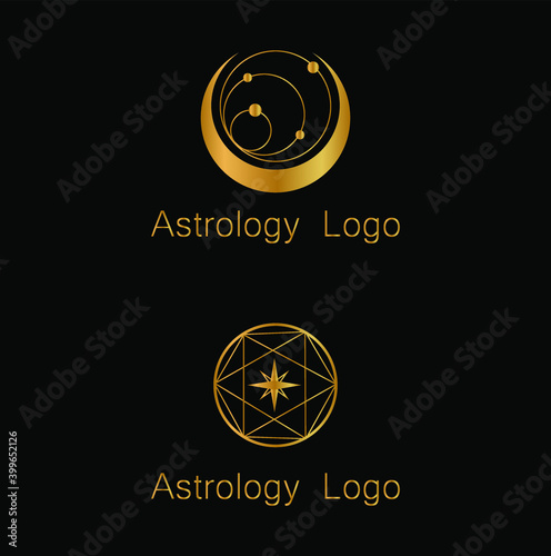 
The illustration - zodiac sign logos in minimal design.