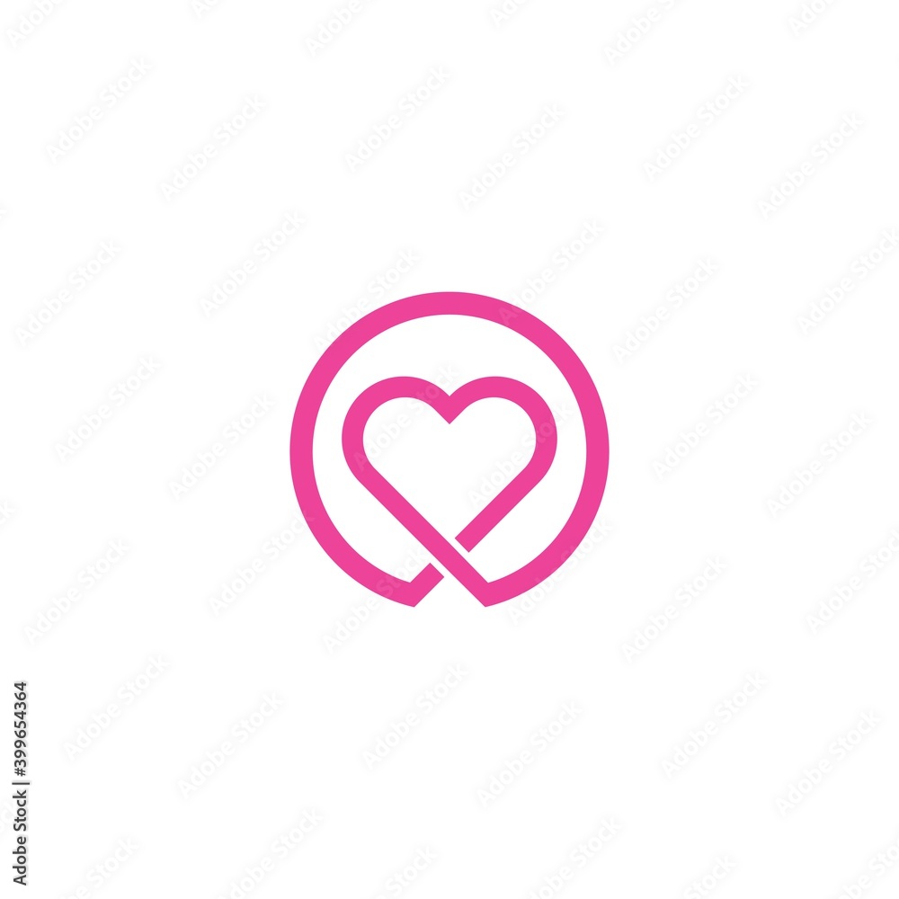 Love Logo Vector icon illustration design