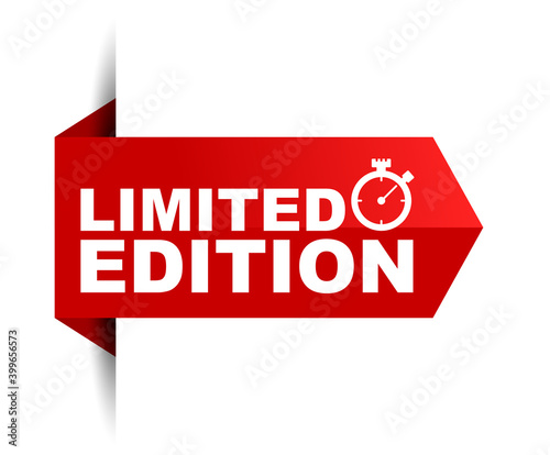 red vector illustration banner limited edition