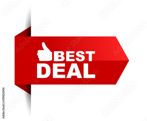 red vector illustration banner best deal