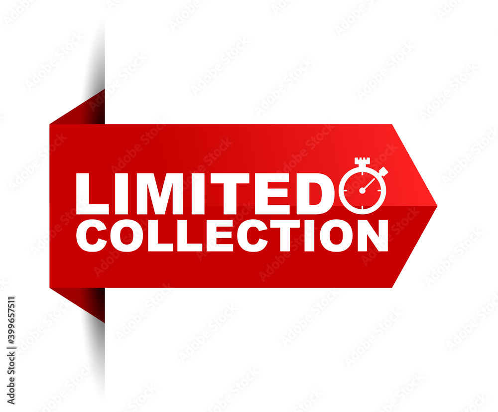 red vector illustration banner limited colection red vector illustration banner limited colection