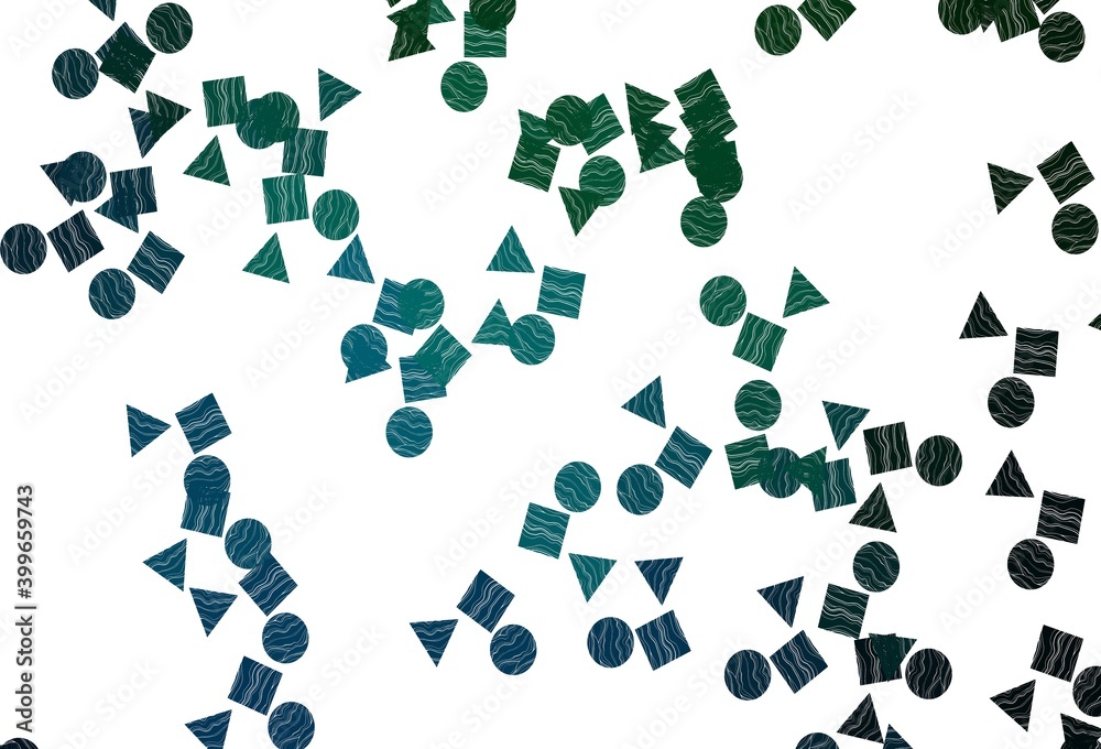 Light Blue, Green vector texture in poly style with circles, cubes. Light Blue, Green vector texture in poly style with circles, cubes.