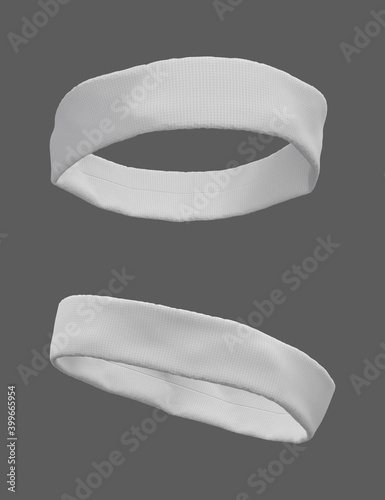 Fototapeta Blank headband mockup, 3d rendering, 3d illustration