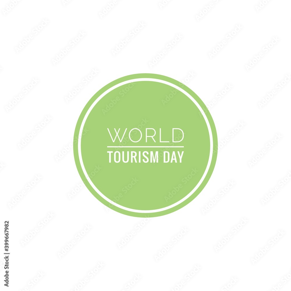 ''World Toursim Day'' Lettering ''World Toursim Day'' Lettering