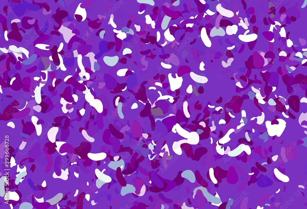 Fototapeta premium Light Purple vector pattern with chaotic shapes.