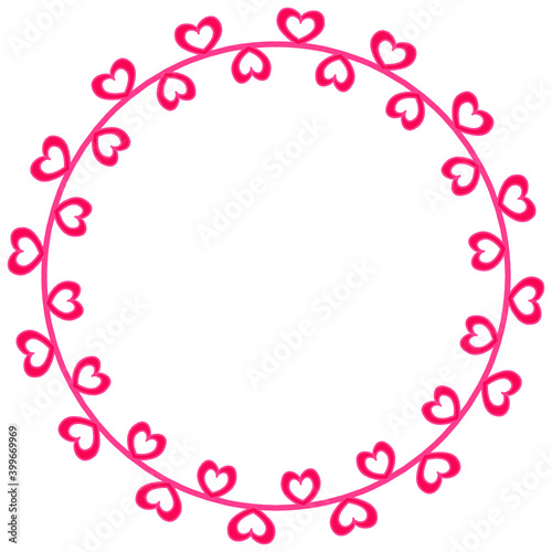 Pink Valentines Heart Wreath
