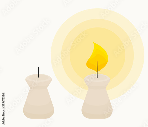 Set of candles.