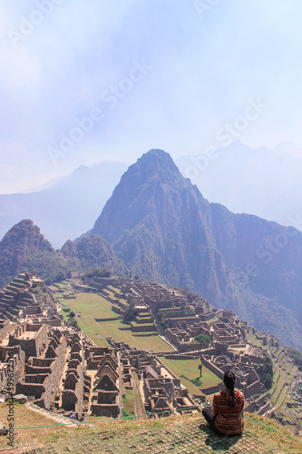 Ruínas incas em Machu Picchu no Peru