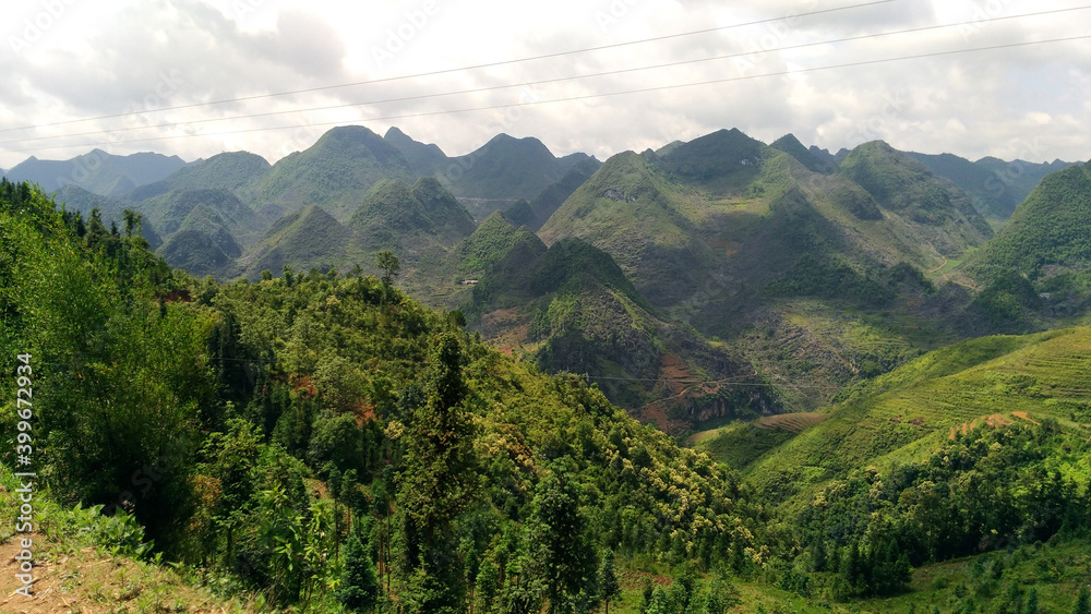 Amazing landscape around Ha Giang Province in Vietnam
