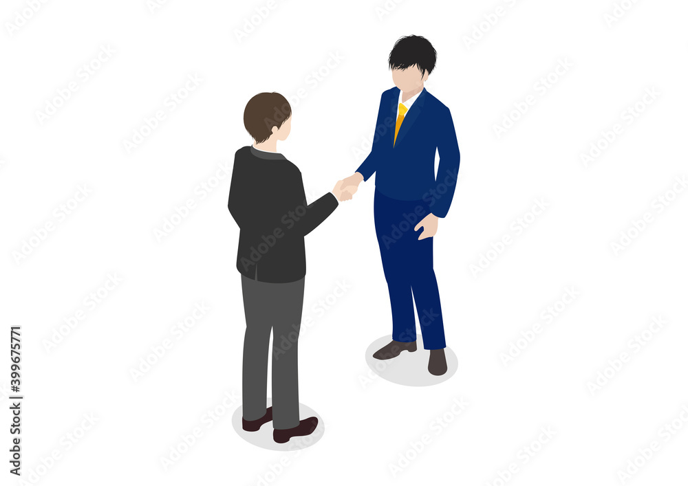 握手をするビジネスマンのイラスト素材 Stock Vector Adobe Stock