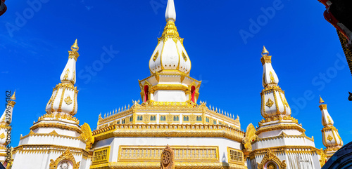 Phra Maha Chedi Chai Mongkhon, Roi Et.Phra, located at Wat Pha Namthip Thep Prasit Vararam, Roi Et Province,THAILAND. photo