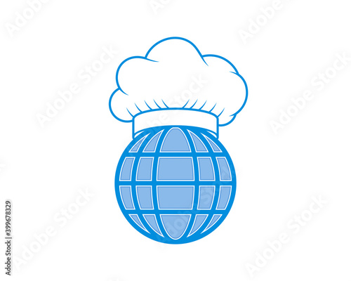 Globe with chef hat logo