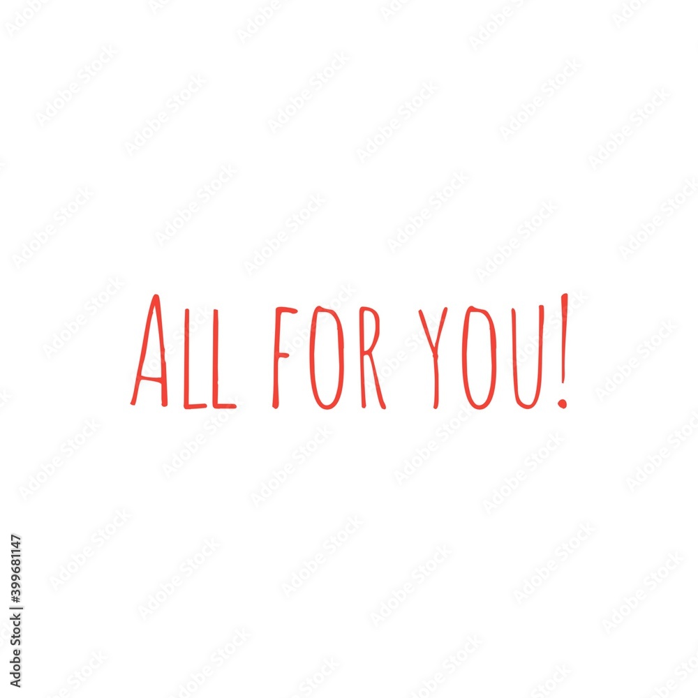 ''All for you'' Lettering ''All for you'' Lettering