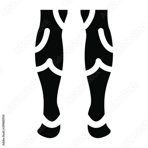 
A glyph design of men legs, human lower limb 

