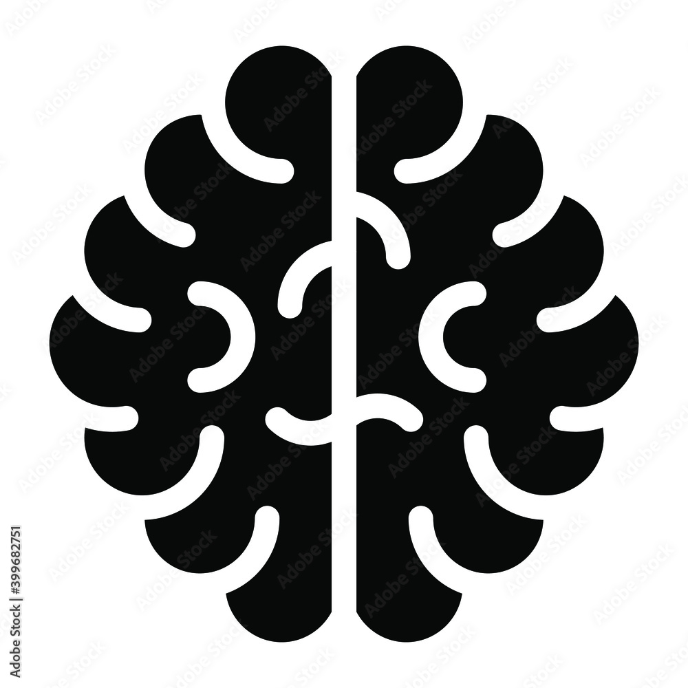 Human brain neural structure glyph icon
Human brain neural structure glyph icon