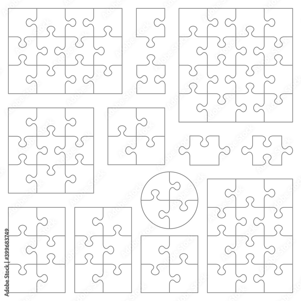 jigsaw-puzzle-templates-and-pieces-collection-of-various-shapes-and