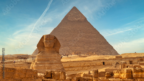 The Great Sphinx Of Giza And The Pyramids In Egypt