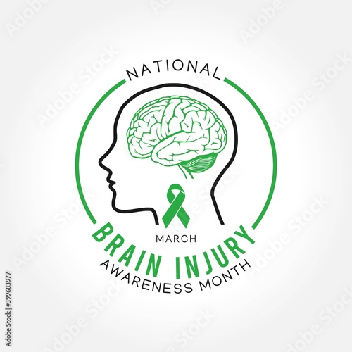 National Brain Injury Awareness Month Vector Illustration. Suitable for greeting card poster and banner.